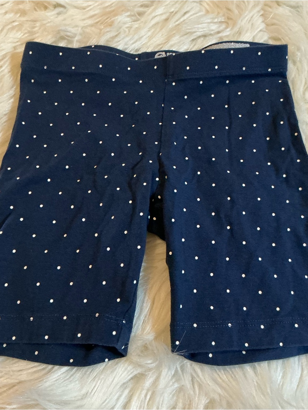 Wonder Nation 7/8 Navy Blue Polka Dot Shorts